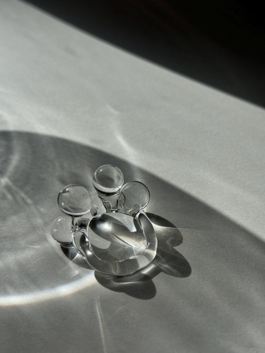 Big Bubble - Clear Borosilicate Glass Bubble Ring: Handmade Statement Jewelry