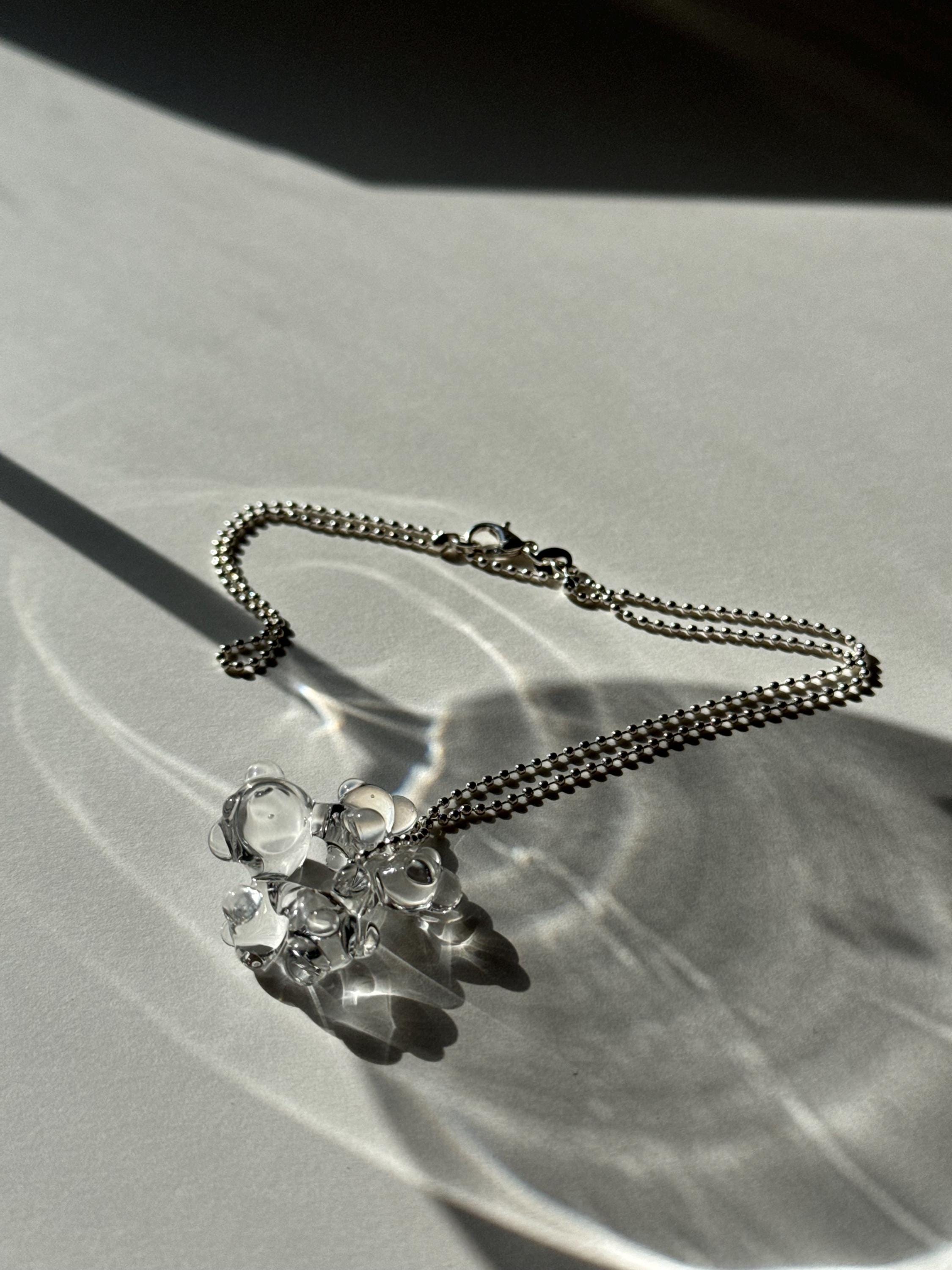 Lively Bubbles Charm Glass Necklace
