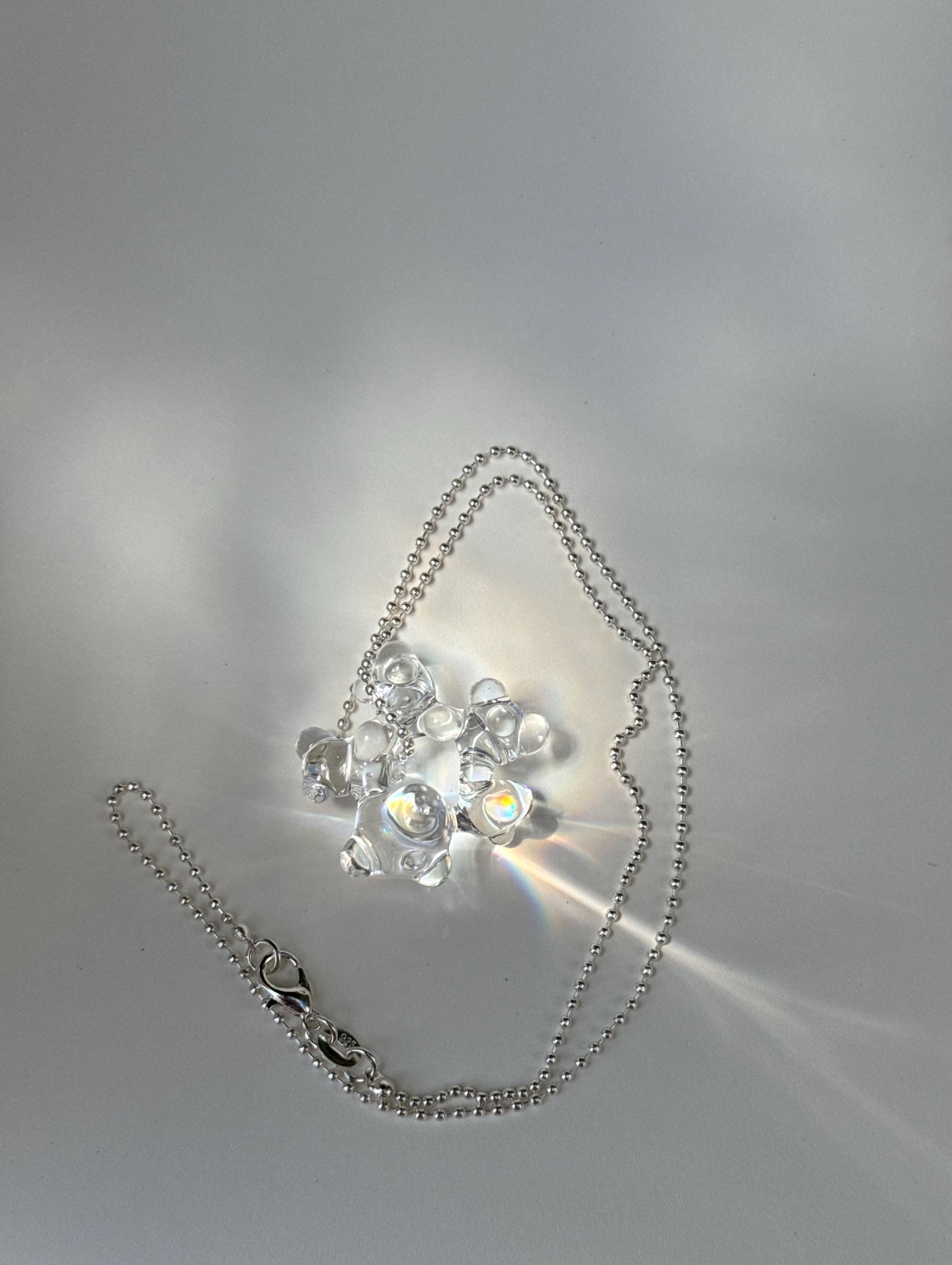 Lively Bubbles Charm Glass Necklace