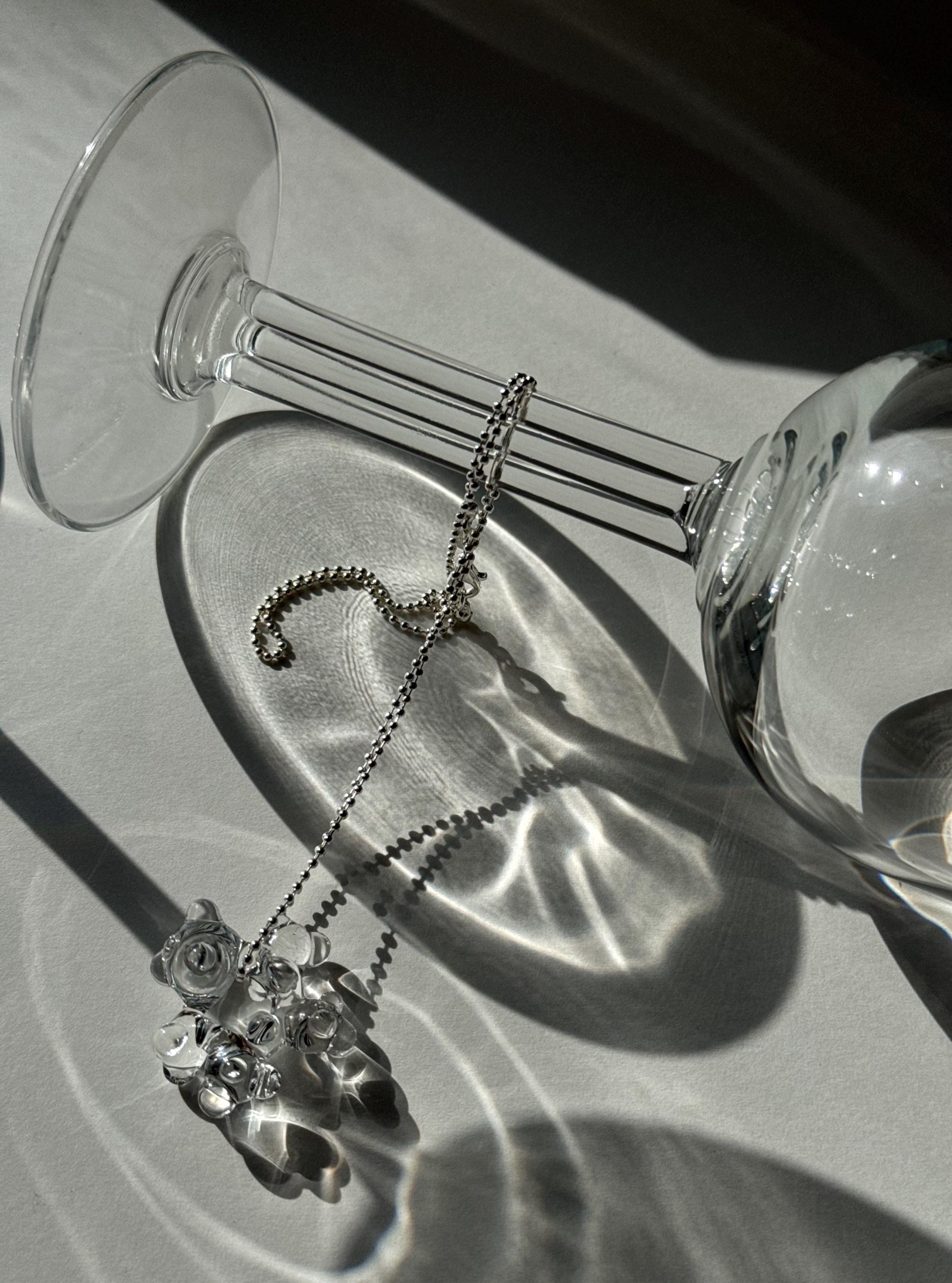 Lively Bubbles Charm Glass Necklace