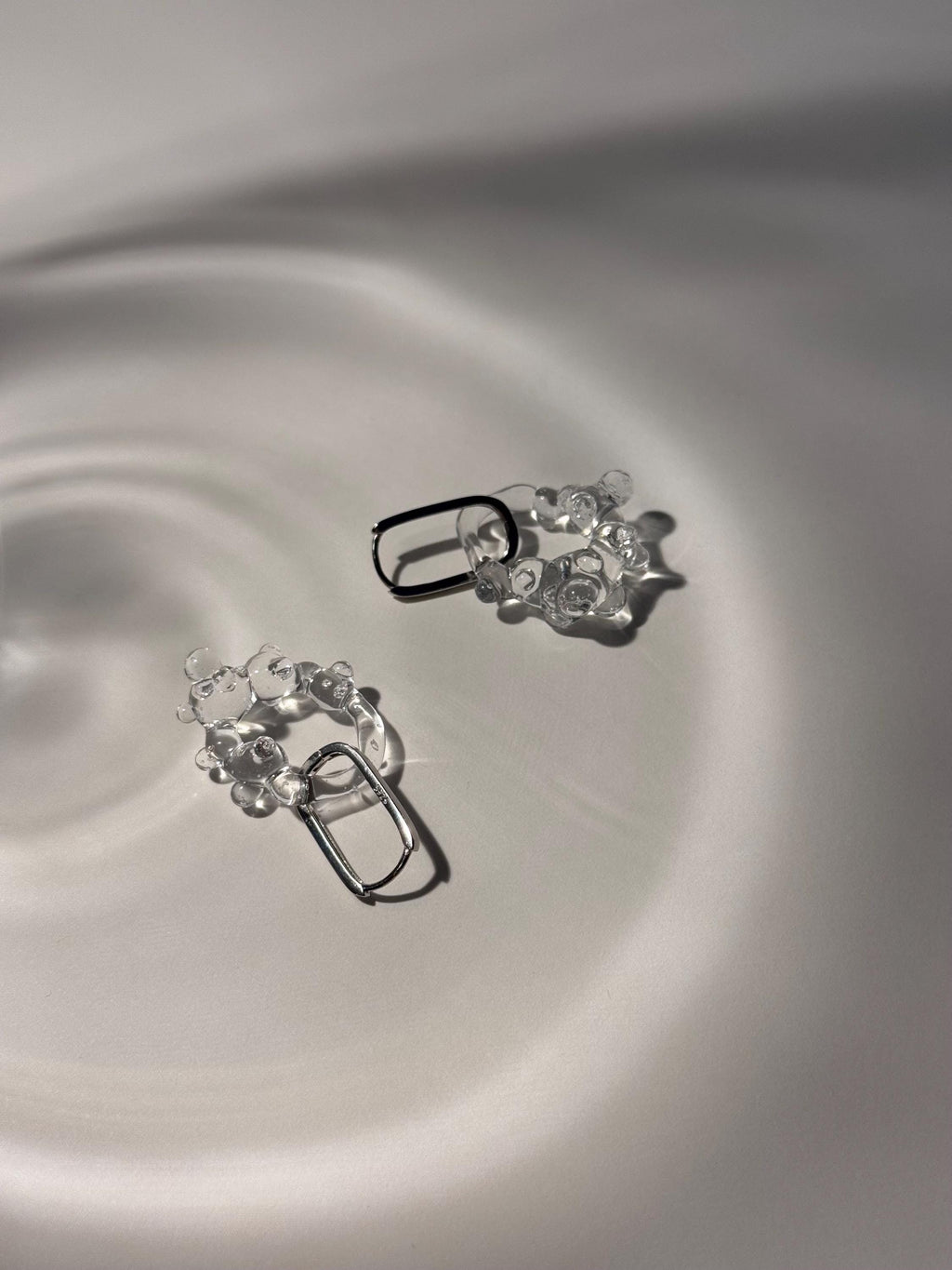Handcrafted Bubbly Hoop Glass Earrings