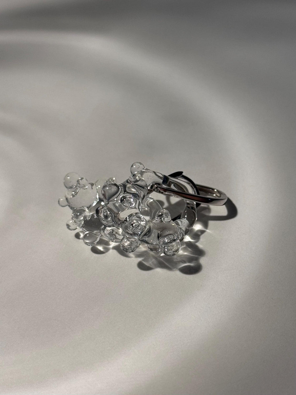Handcrafted Bubbly Hoop Glass Earrings