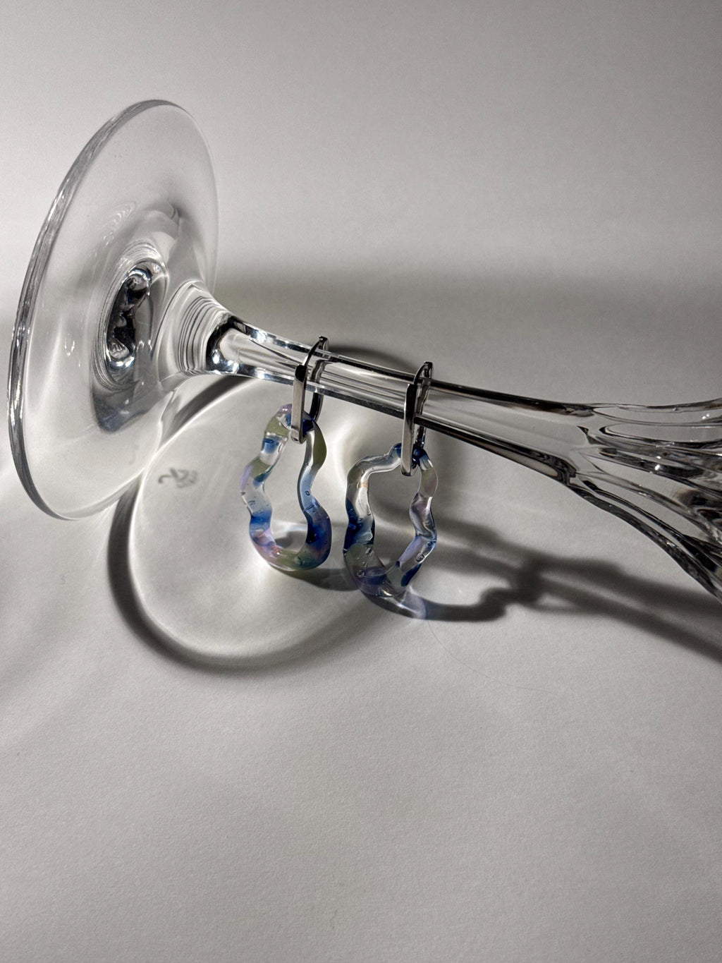 Handcrafted rainbow inspired Glass Earrings